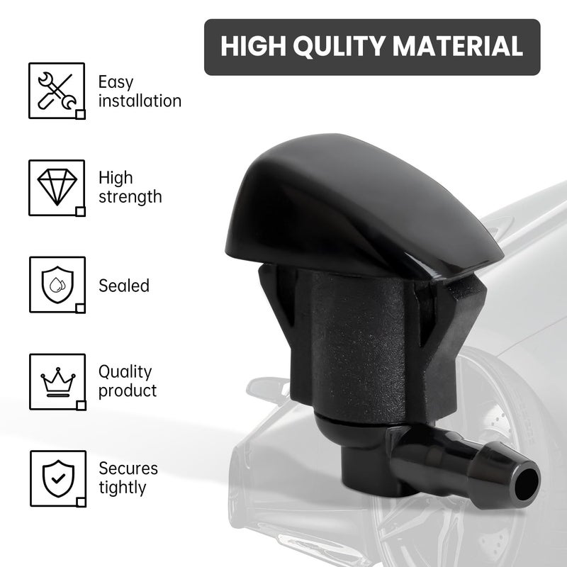 Belleone 2PCS Front Windshield Washer Nozzle Jet Kit Fit for 2004-2010 Toyota Sienna, 2005-2012 Corolla, 2004-2008 Solara, 2000-2005 Tundra, Replacement for Part # 85381-AE020 - Image 5